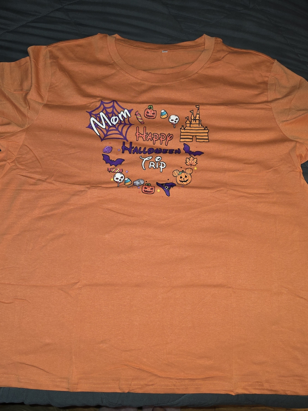 Mom Happy Halloween Trip Orange T-Shirt